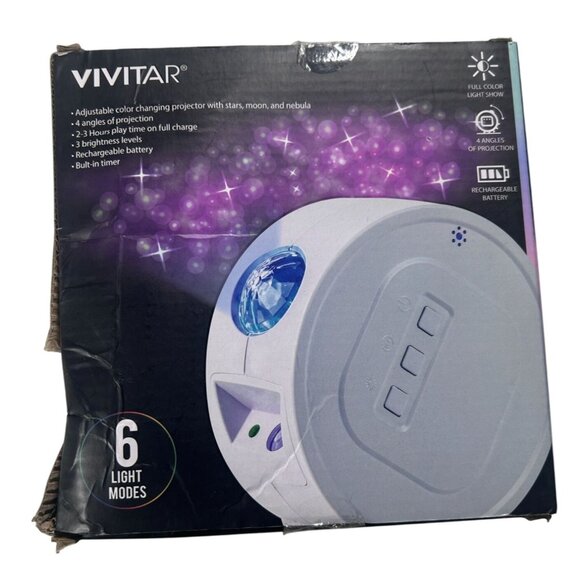 Vivitar RGB‎ Light Projector With 6 Modes Rechargeable Battery Damaged Box - Picture 6 of 8
